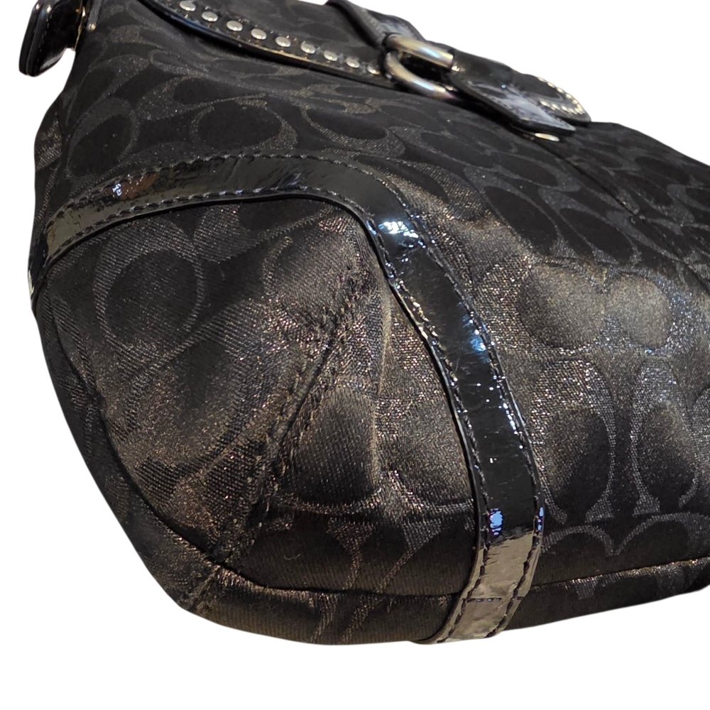 Coach F12852 Metallic Signature C Studded Flap Saddle Bag 2008 - Picture 5 of 9
